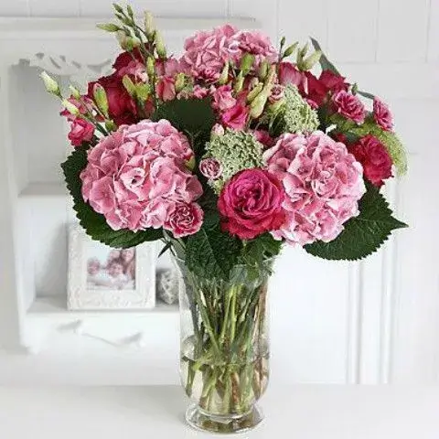 ανθοδέσμη αγάπης αθήνα online ανθοπωλείο ροζ ορτανσίες λυσίανθος τριαντάφυλλα delivery