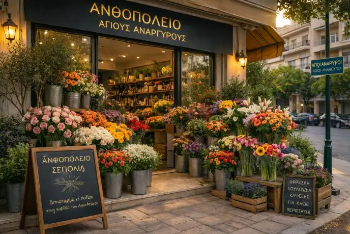 Ανθοπωλείο Άγιοι Ανάργυροι - Athens Flower Delivery