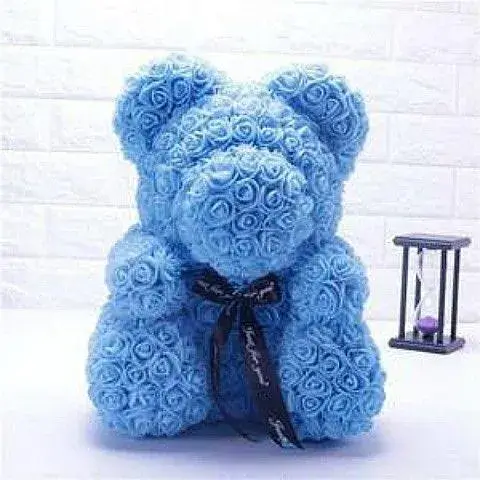 giant blue rose bear luxury teddy flower delivery athens florist same day