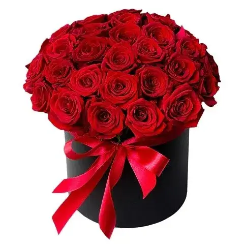 30 red roses luxury velvet box flower delivery athens same day