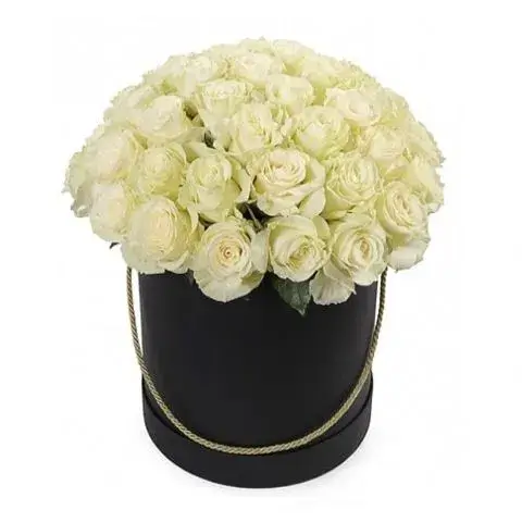 exclusive white roses luxury box flower delivery athens florist same day