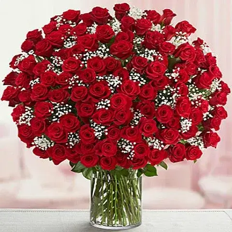 Order 50 premium red roses for same day flower delivery from Athens shop.