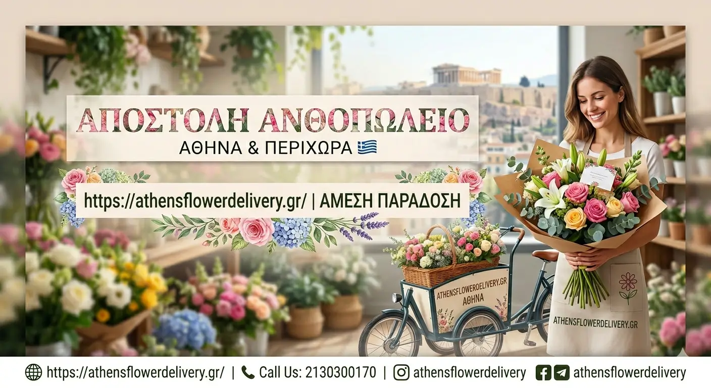 Η κορυφαία επιλογή ανθοπωλείου στην Αθήνα για αυθημερόν παράδοση φρέσκων λουλουδιών